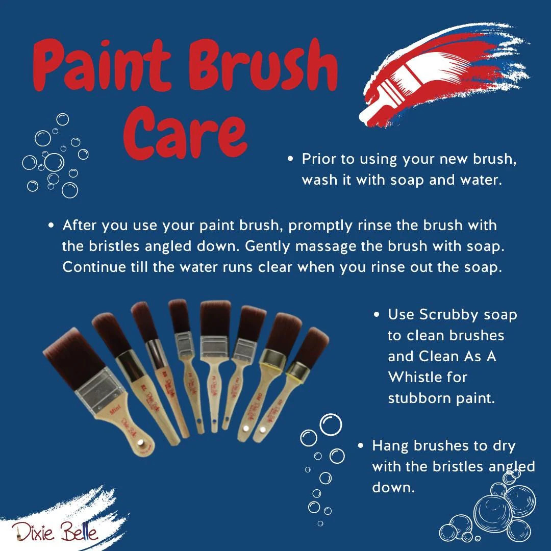 SCARLET | Synthetic Brush | Dixie Belle Paint | Furniture Paint | Arts & Crafts