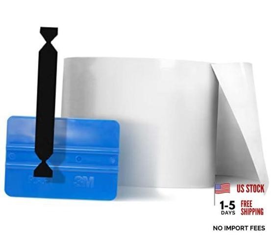 Clear Gloss Paint Protection Bulk Vinyl Wrap Film 4″ x 4″ x 120″ w/Toolkit
