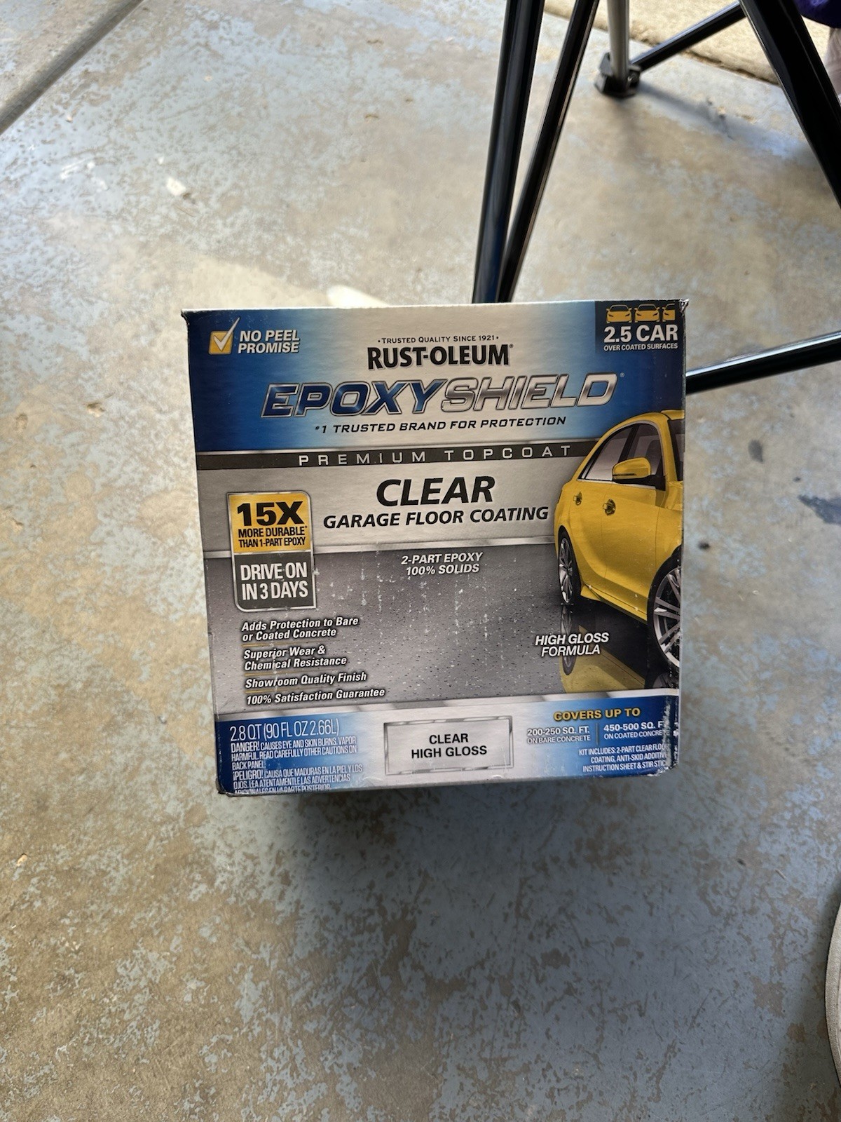 New Rust-Oleum 292514 EpoxyShield Clear Coat 90 oz. Up to 2.5 car garage