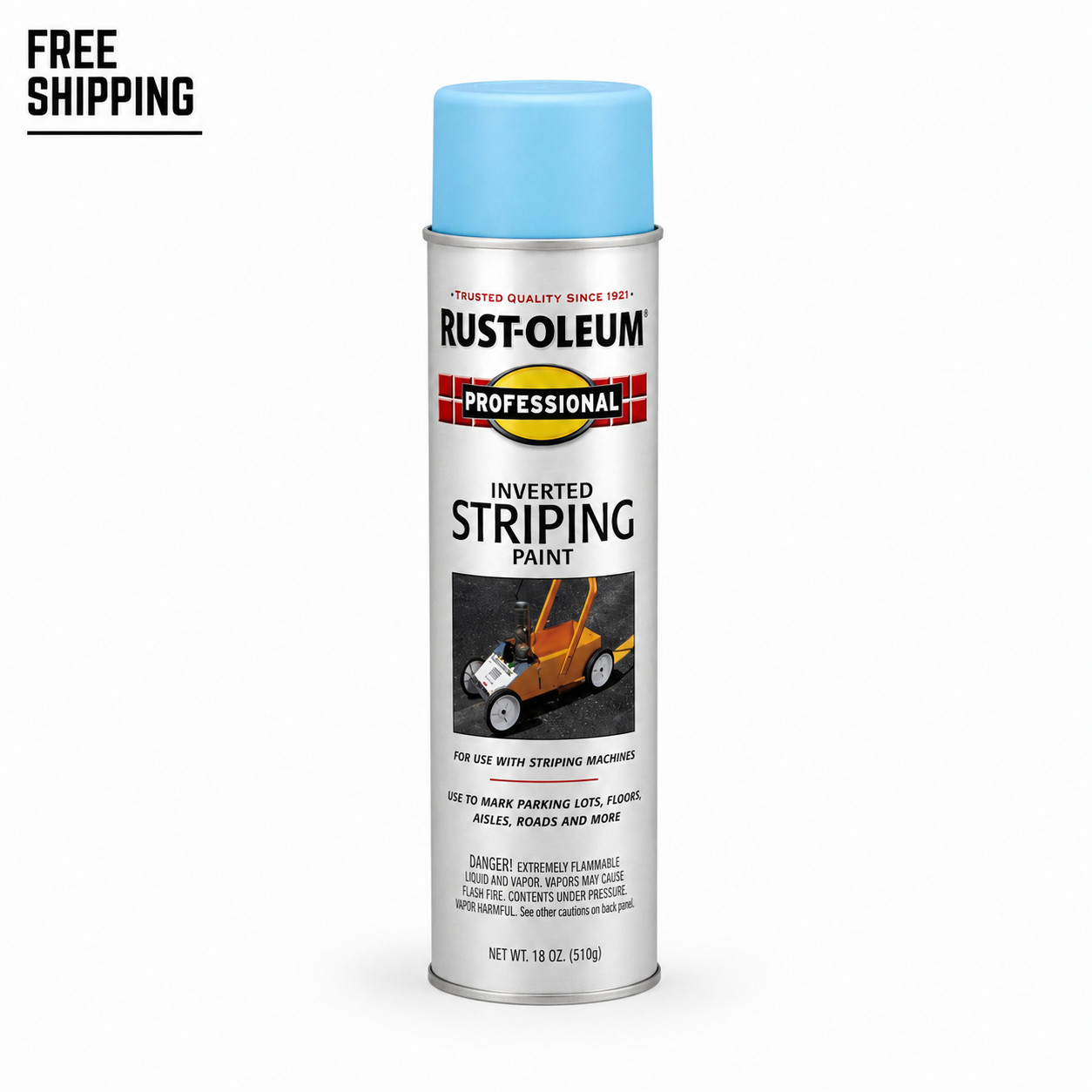 Rust-Oleum Professional Blue Inverted Striping Paint 18 oz Fast Dry