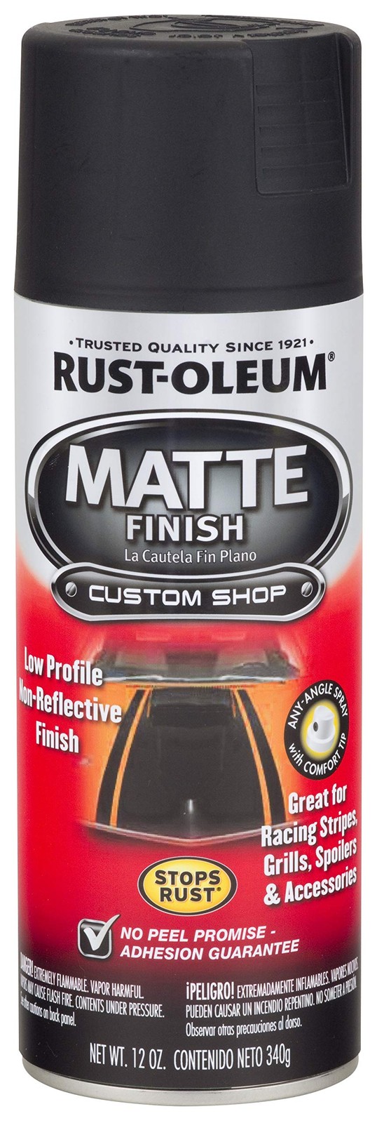 Rust Oleum Automotive Matte Black Spray Paint 12 Ounce No Shine Finish