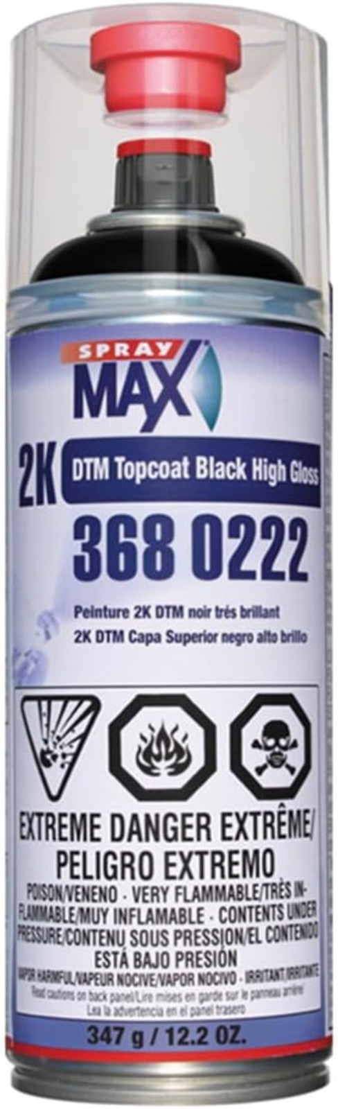 Effortless 2K Black High Gloss Coating – 12.2 Oz for Exterior/Interior Use