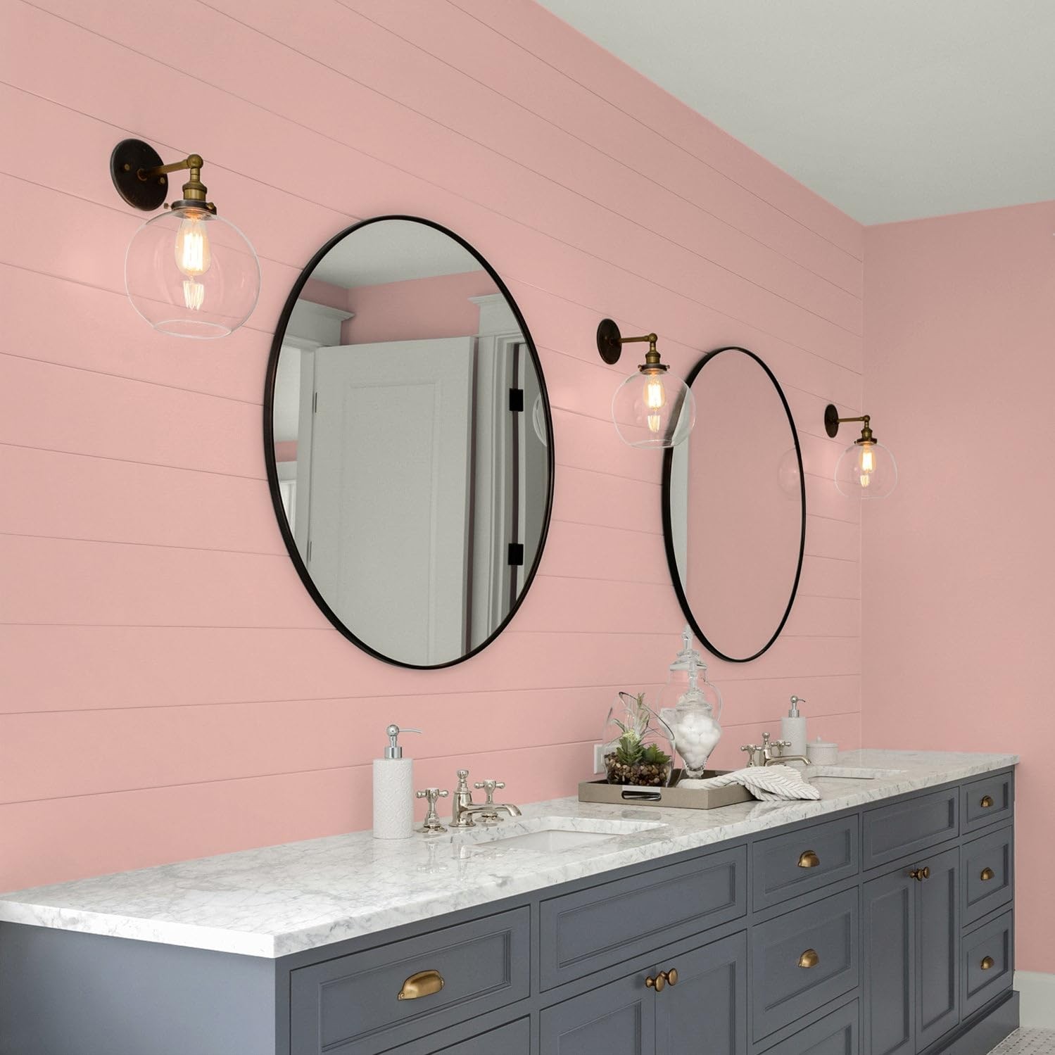 Glidden Total Interior Wall Paint Premiumr All-In-One Mesa Pink/Pink Eggshell 1