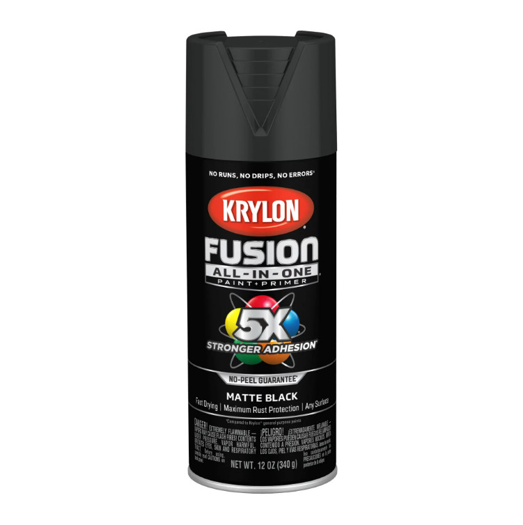 Black Matte Spray Paint Indoor Outdoor Use Fusion All In One Cozy Quick Dry Coat