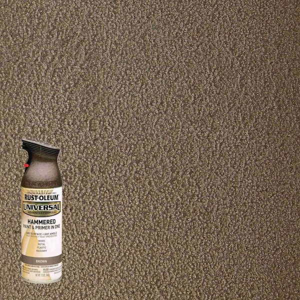Rust-Oleum 245218 Hammered Spray Paint, Brown, Hammered, Solvent, 12 Oz