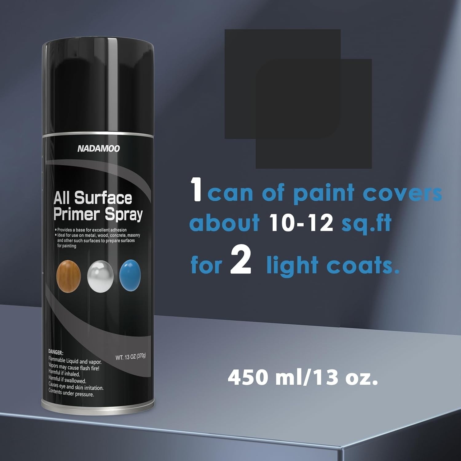 Enhance Adhesion Primer Spray, Matte Black, 4 Cans, Multi-Surface Epoxy Formula