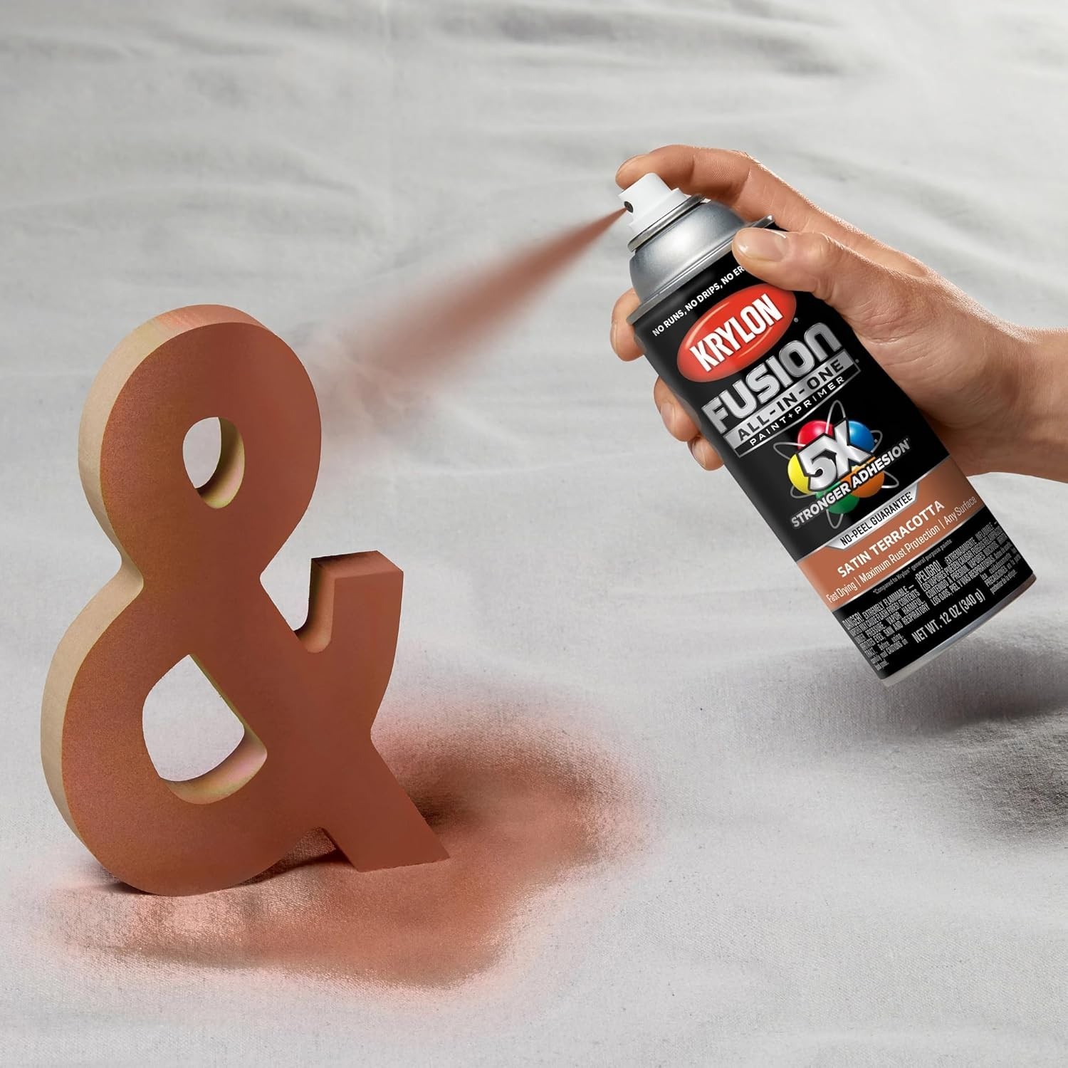 Fusion All-In-One Adhesive Spray Paint for Indoor/Outdoor Use, 12 oz, Terracotta