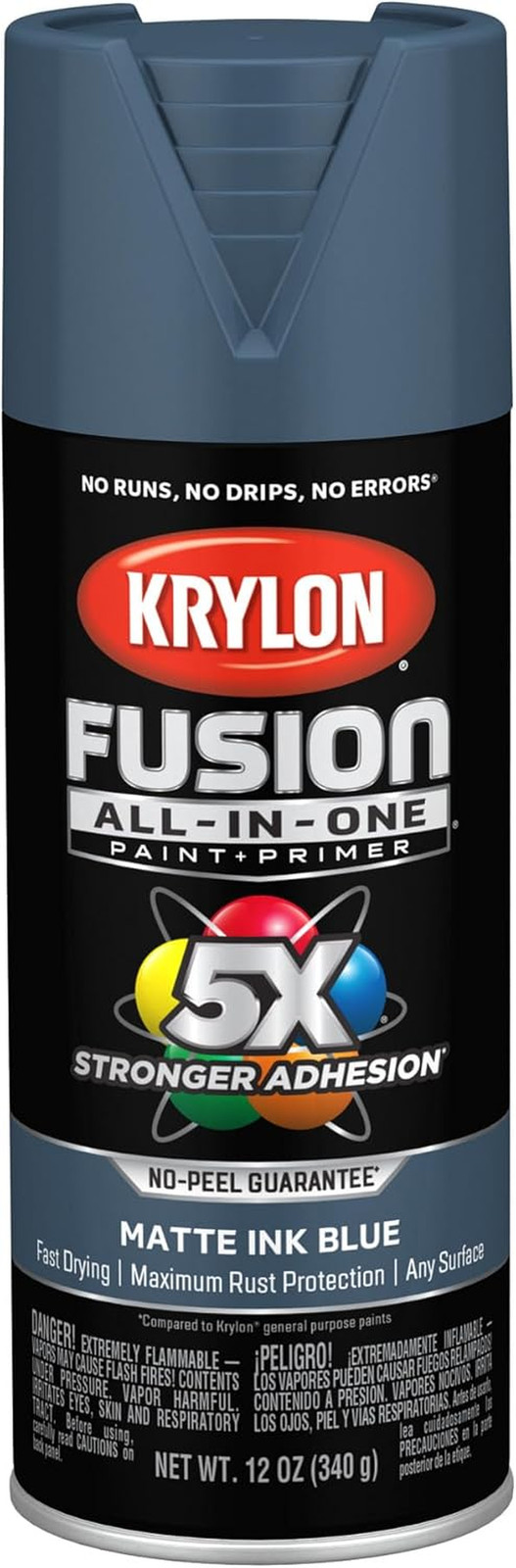Krylon Fusion All-In-One 12 Oz. Matte Spray Paint, Ink Blue – 1 Each