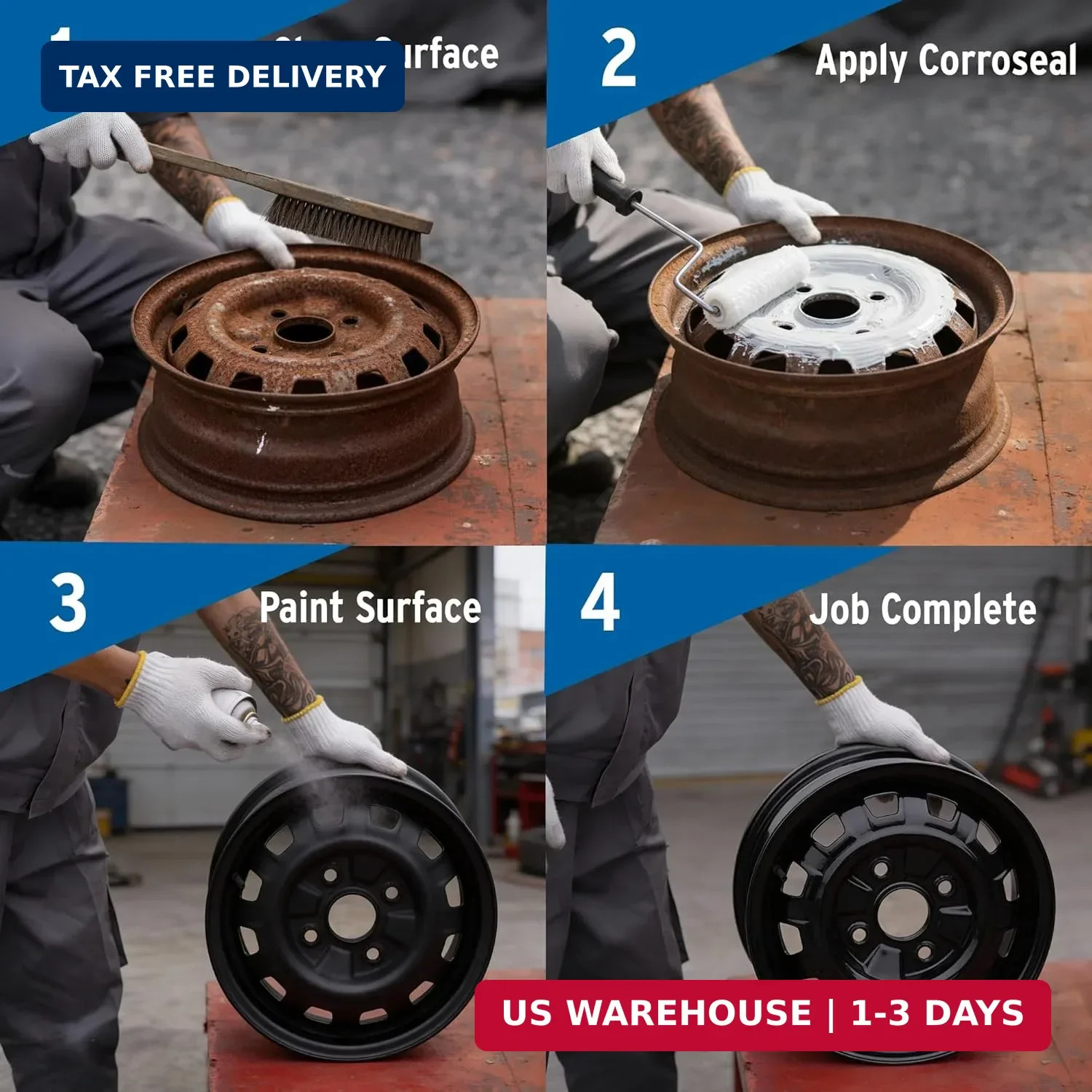 Corroseal Rust Converter & Metal Primer – Stops & Prevents Corrosion on Metal, P