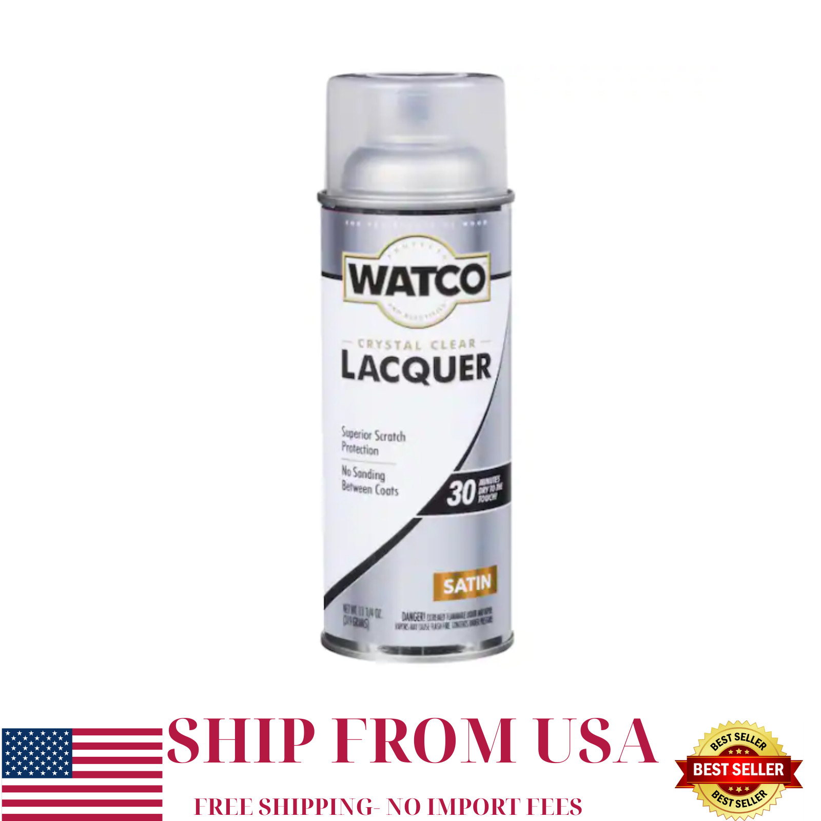 11.25 oz. Clear Satin Lacquer Wood Finish Spray