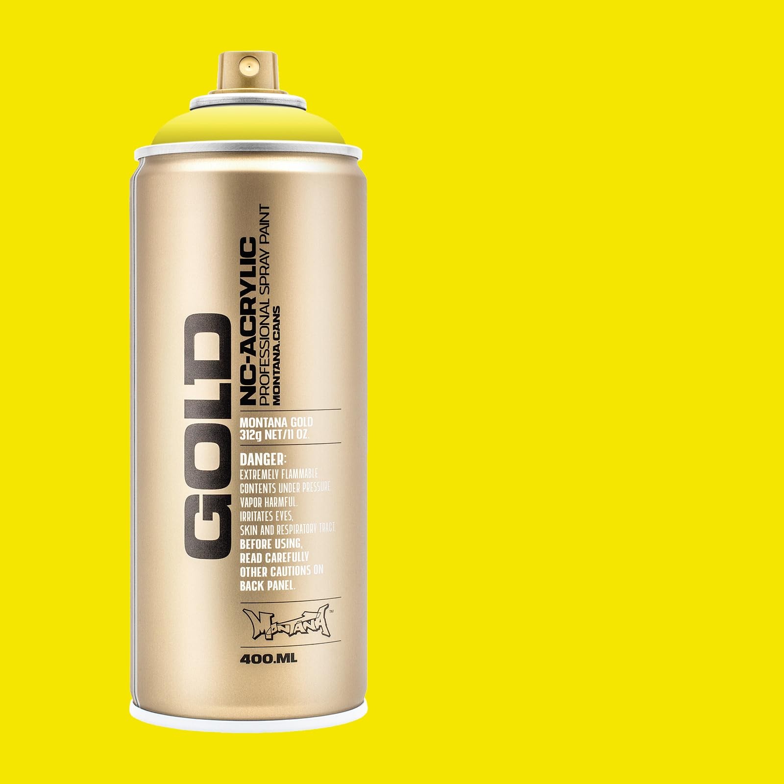 Montana Cans Gold Semi Gloss Spray Paint 1 Can Fast Drying 25 Sq Ft Coverage