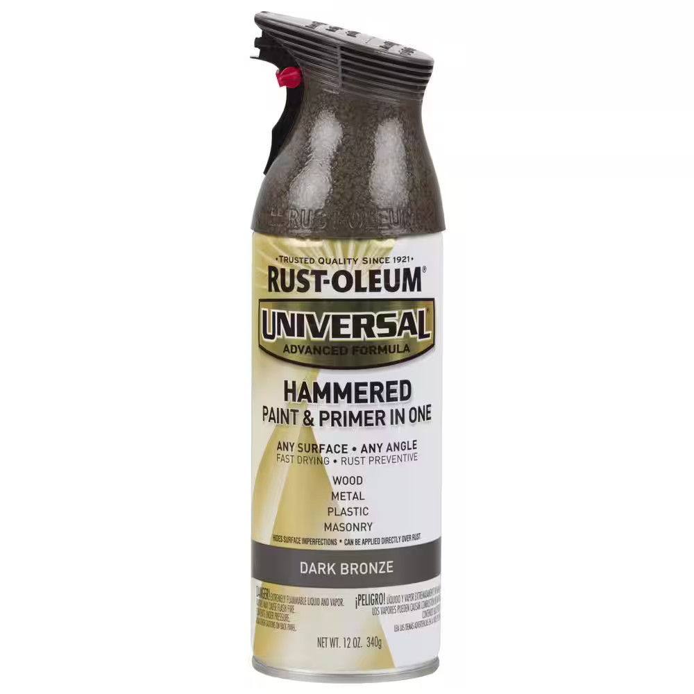 12 Oz. All Surface Hammered Dark Bronze Spray Paint and Primer in One (6-Pack)