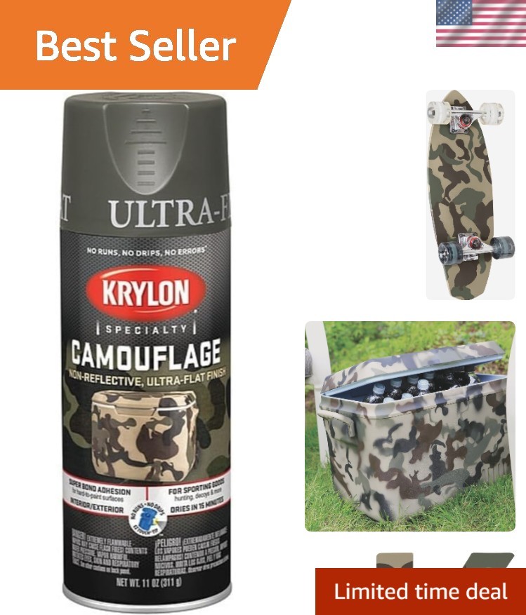 11oz Krylon Olive Spray Paint – Chip Resistant, Fast Drying, Camouflage Finish