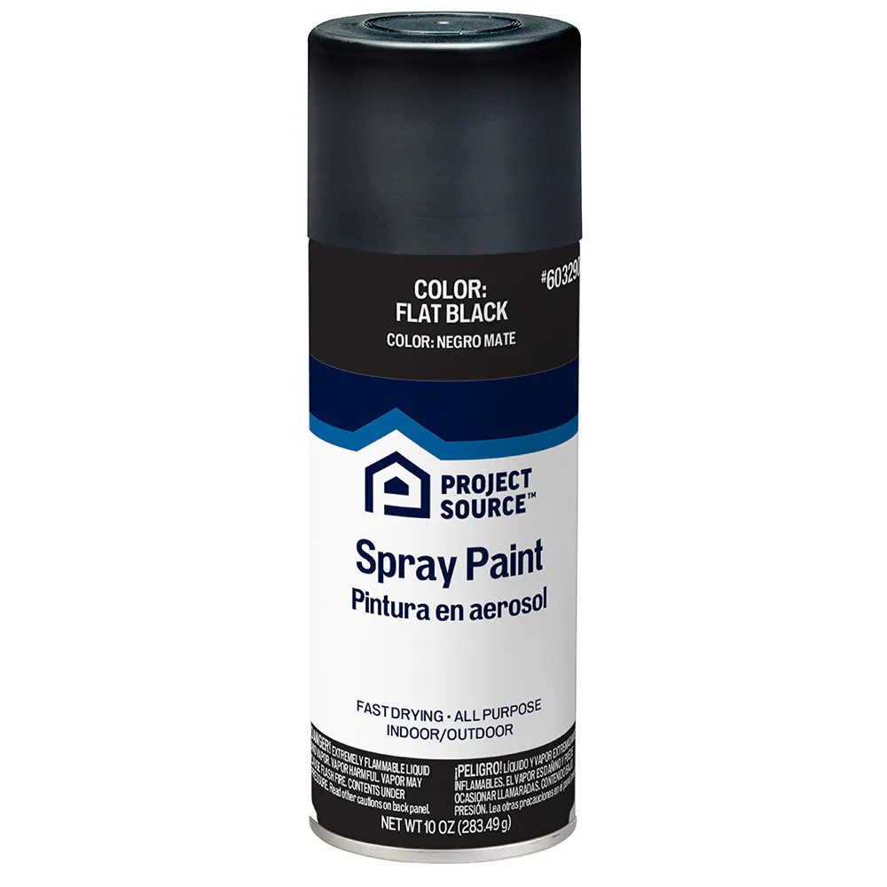Project Source Flat Black Oil-Based Spray Paint ( NET WT. 10-Oz ) 6 -Pack