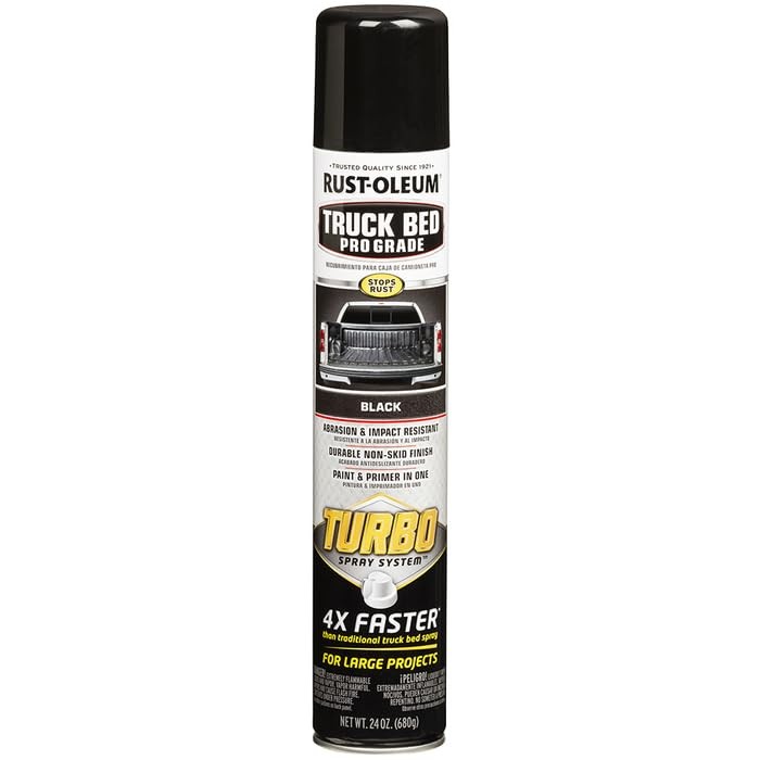 Rust-oleum Professional Grade Truck Bed Coating Turbo Spray 24 Oz Pack Of 6