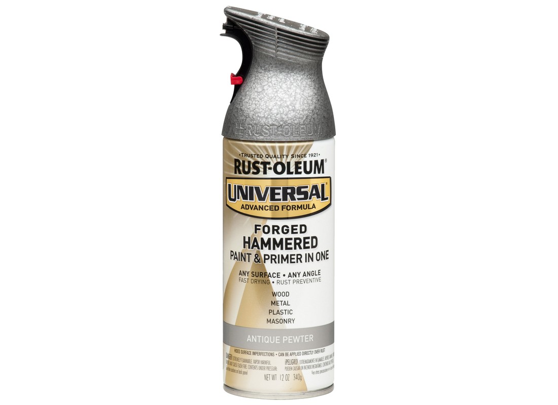 UNIVERSAL Spray Paint, Satin, Antique Pewter, 12 oz, Aerosol Can