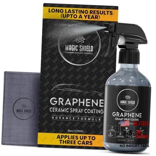 Graphene Ceramic Spray Coating – LAST SO LONG! Quick & 9 Fl Oz (Pack of 1)