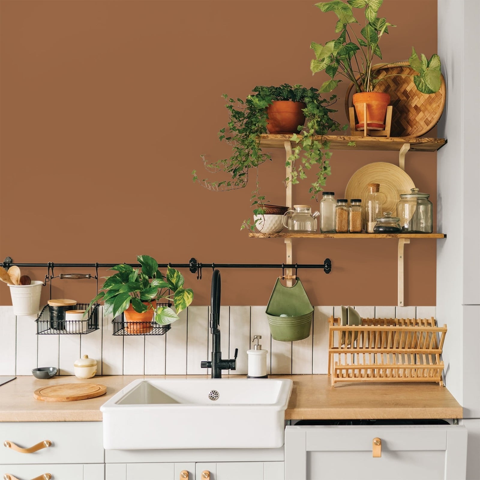 Kitchen Bath & Laundry Cinnamon Stick / Brown Eggshell Interior Paint W/ Primer