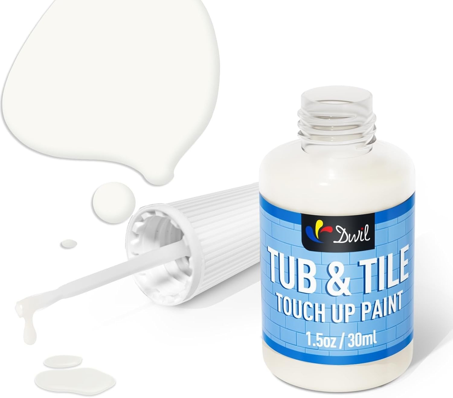 Versatile White Touch Up Paint and Repair Kit for Home Surfaces – 1.5 Fl Oz