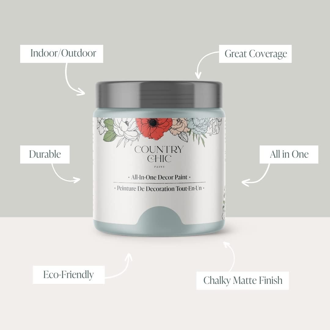 Transform Your Home with All-in-One Eco Chic Chalk Paint – Dune Grass, 16 oz
