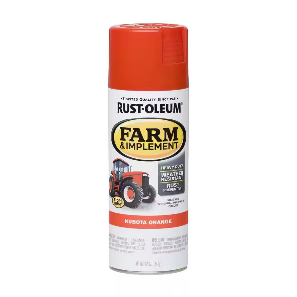 12 oz. Farm and Implement Kubota Orange Enamel Spray Paint (6-Pack)