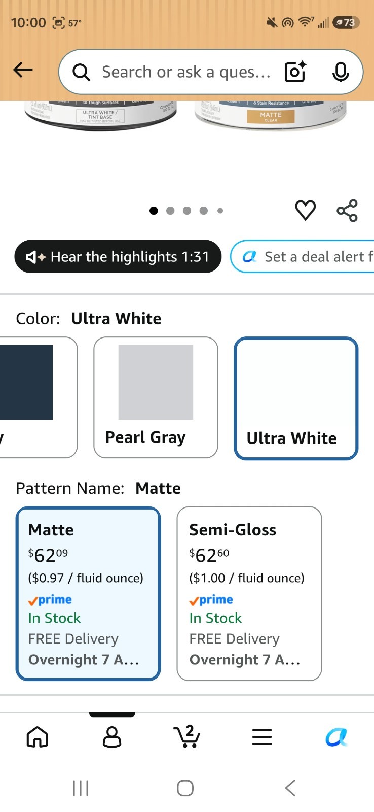 Rustoleum Home Interior Floor Coating Kit – Matte Ultra White