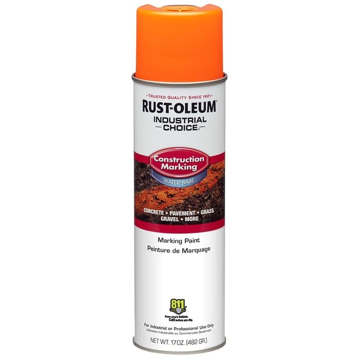 Rust Oleum 15 Ounce Marking Paint Pack Of 12 Fluorescent Orange Fast Dry Paint