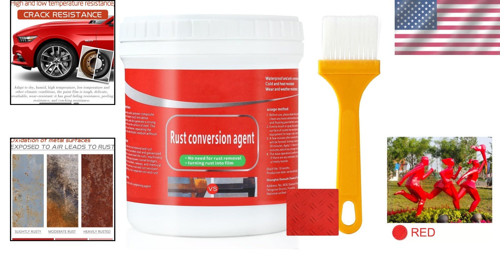 Transform Rusted Metal: Multi-Functional 300g Water-Based Rust Conversion Agent