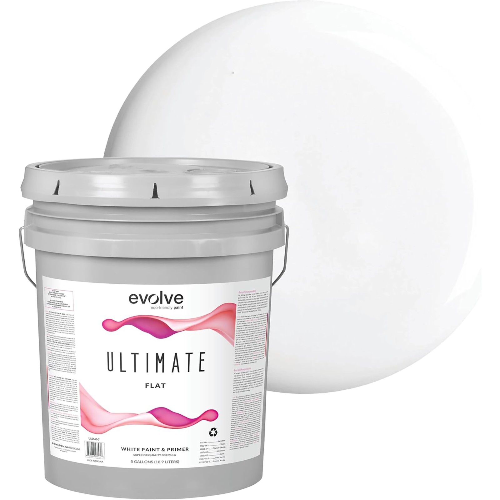 Evolve Ultimate Paint & Primer in White for Interior & Exterior House Paint Flat