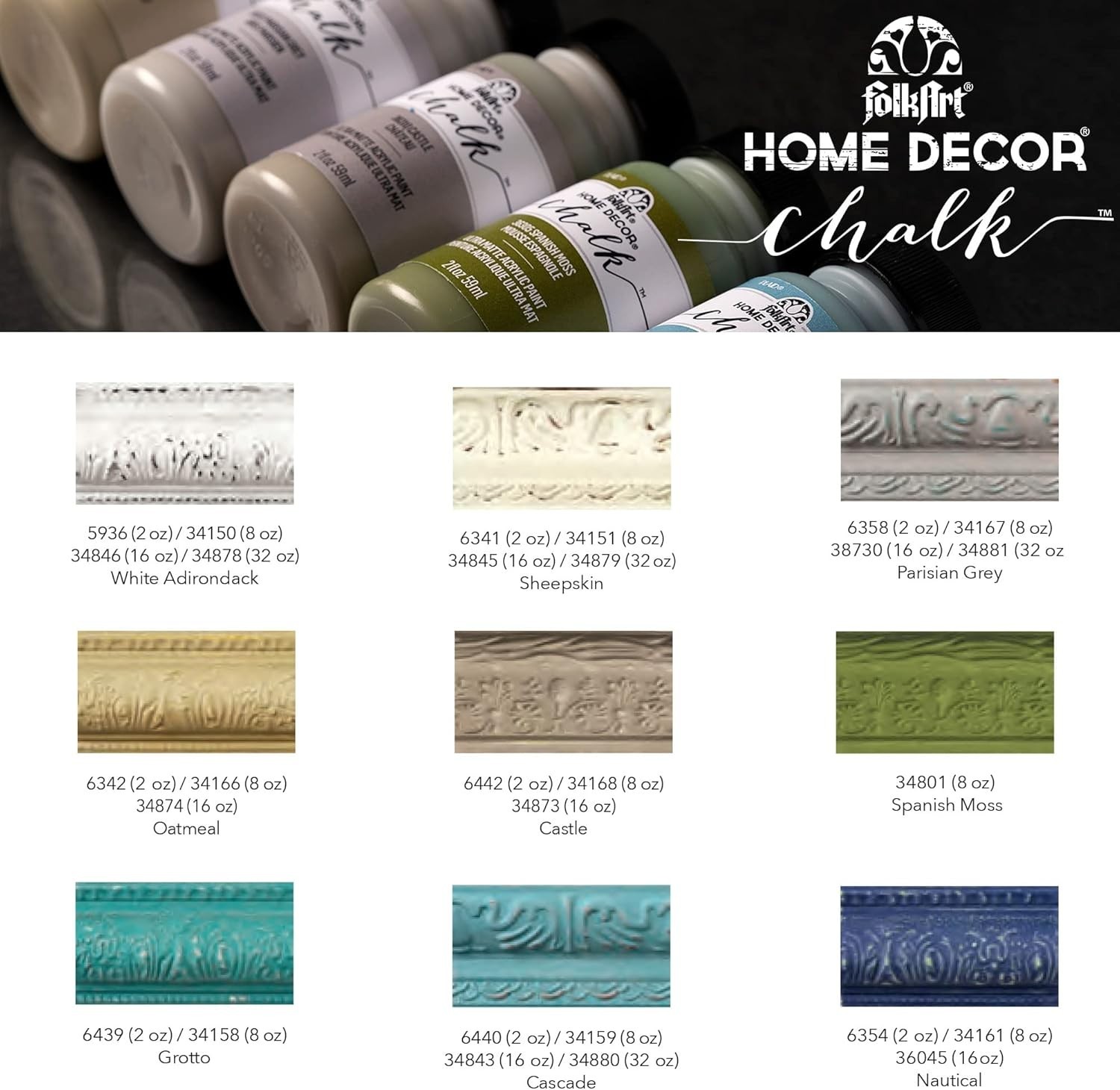 9 Assorted Colors Home Décor Chalk Paint – Non-Toxic, Easy Clean-Up, Ultra-Matte