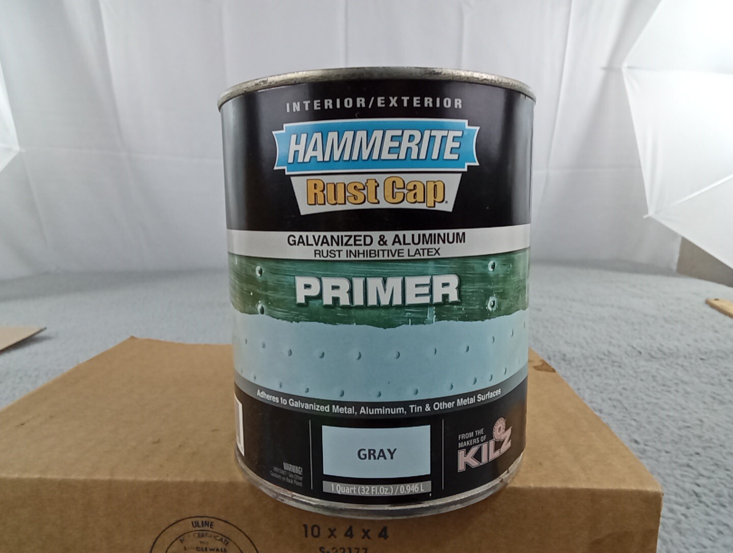 Hammerite Rust Cap Primer Galvanized Aluminum Gray 1 Quart Kilz