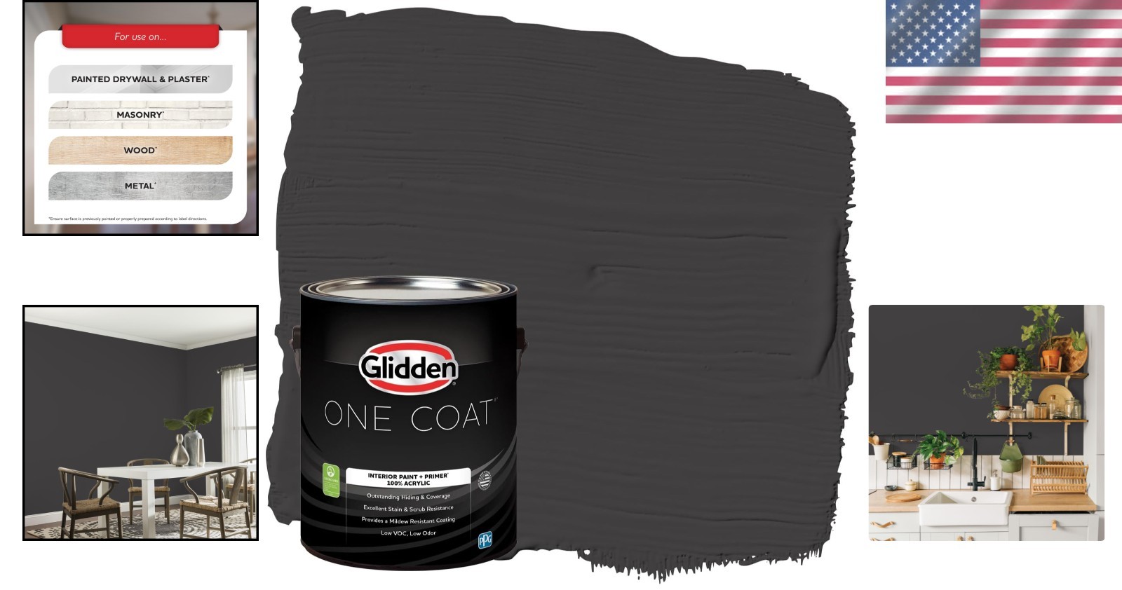 Durable Black Magic Eggshell Paint 1 Gal Acrylic Primer