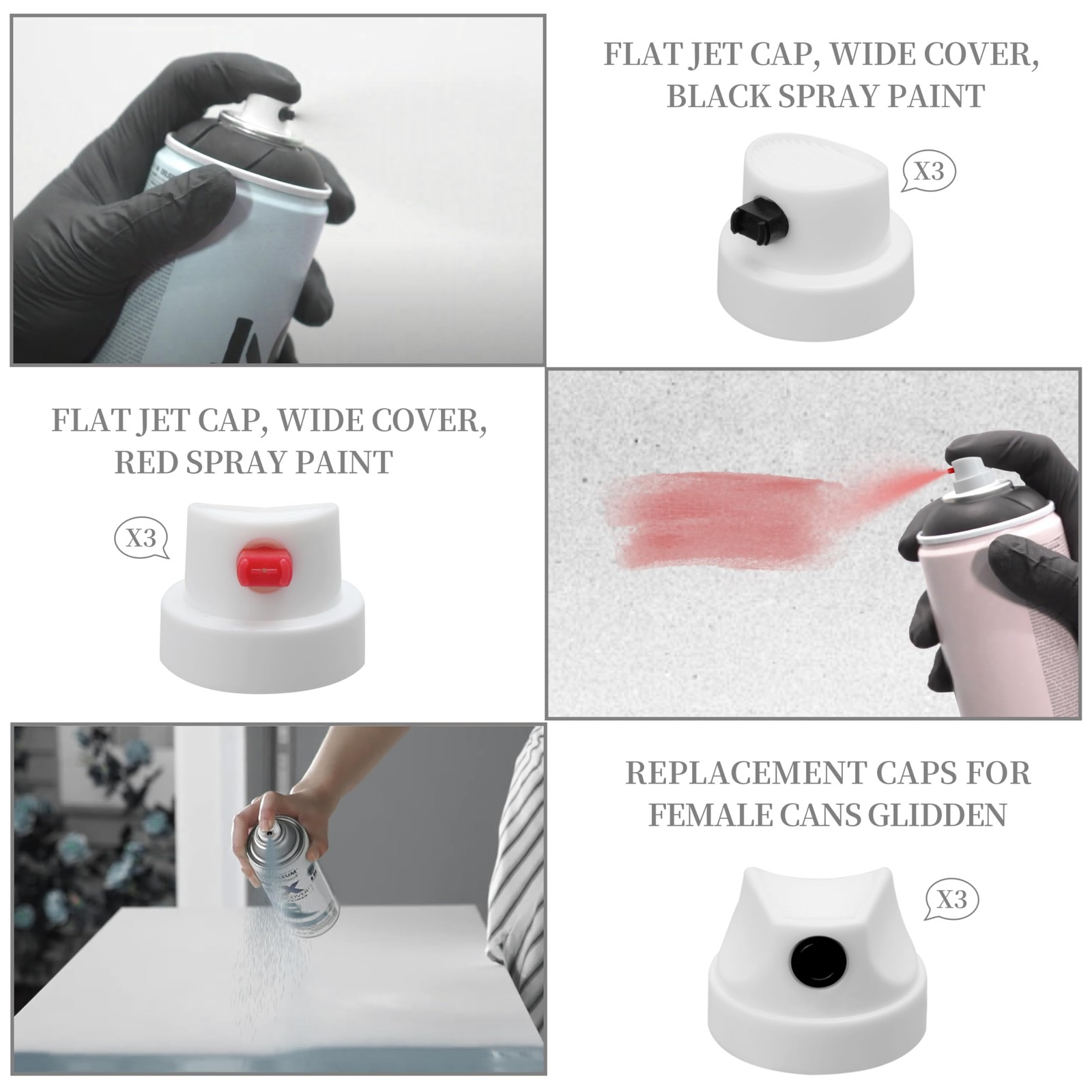 Universal Spray Paint Caps for Female Cans-Spray Can Nozzle – Adapter Spray P…