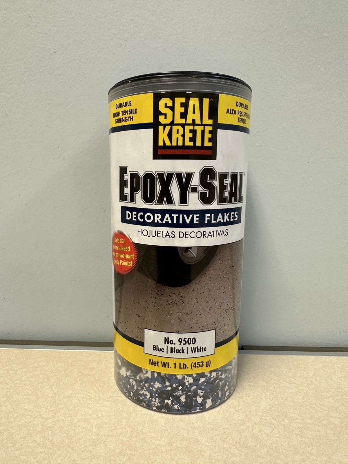 Sealkrete Epoxy-Seal Decorative Flakes, Epoxy Floor Flakes, Blue/Black/White, 1#