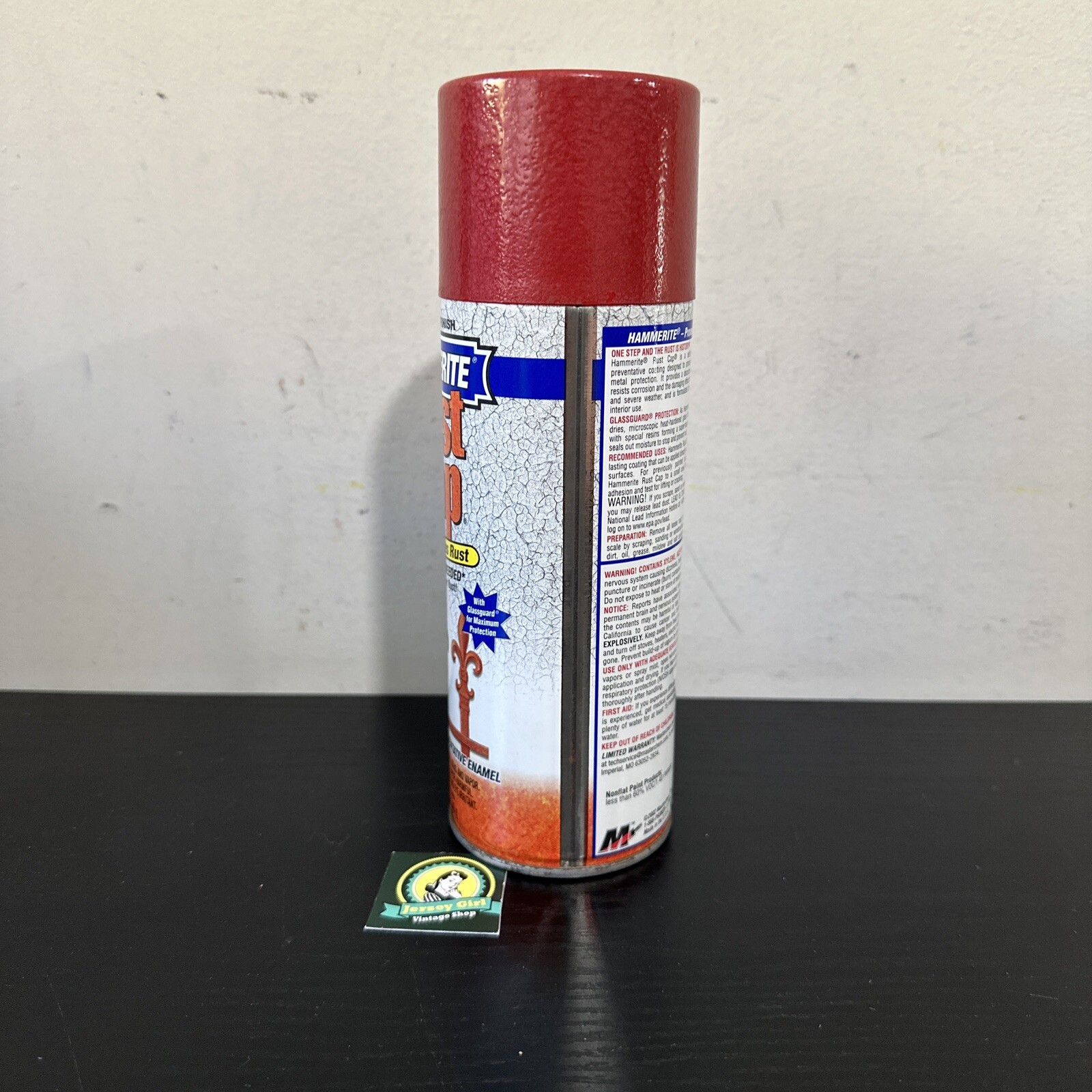 [ 1 Can ] Hammerite Hammered Finish Rust Cap Spray Paint 12 Oz – Red