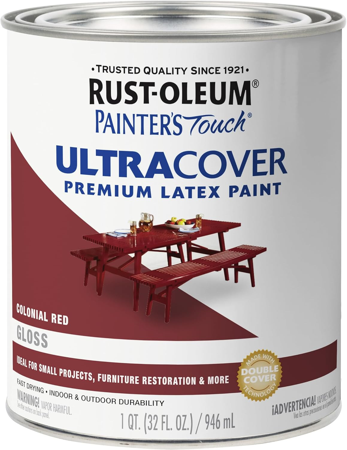 Painter’s Touch Gloss Enamel Paint, 1 Quart, Colonia
