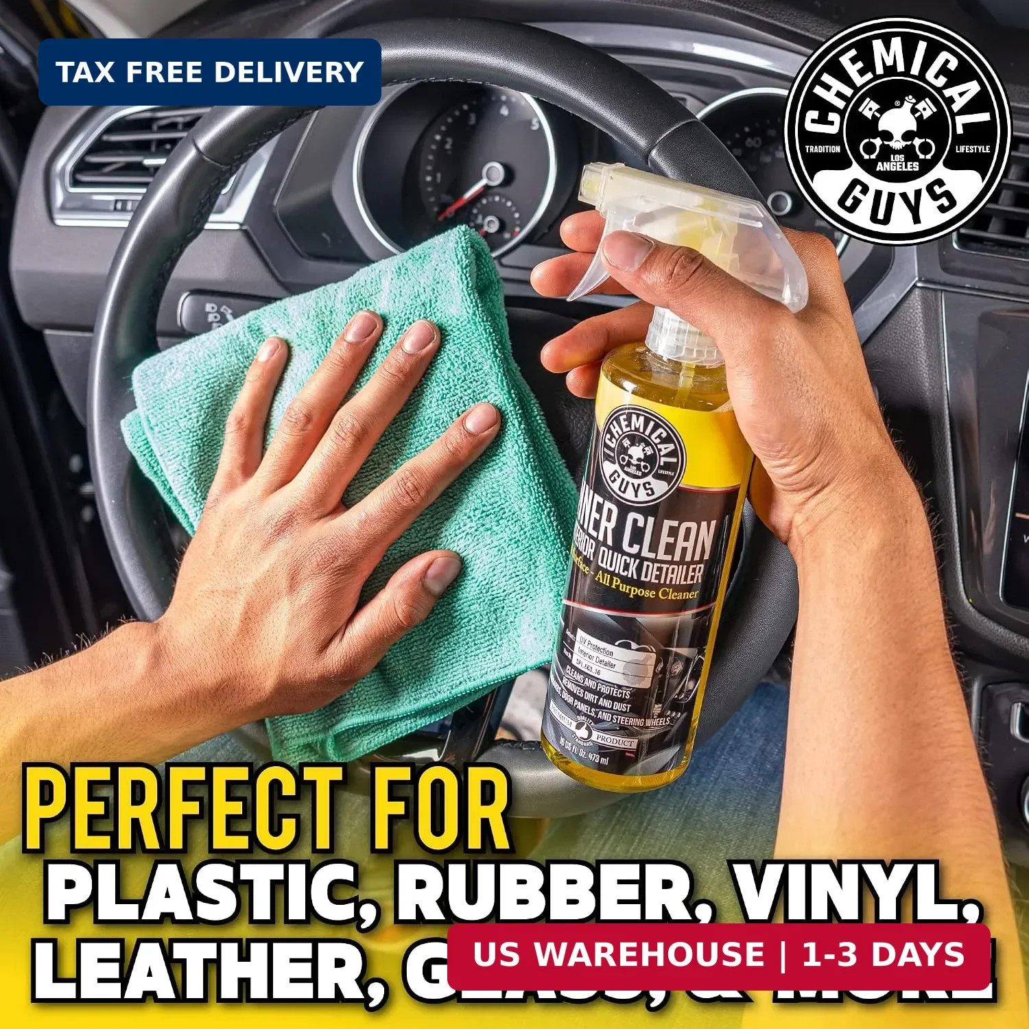 Chemical Guys, InnerClean Interior Quick Detailer & Protectant Spray, 16 oz | Sp