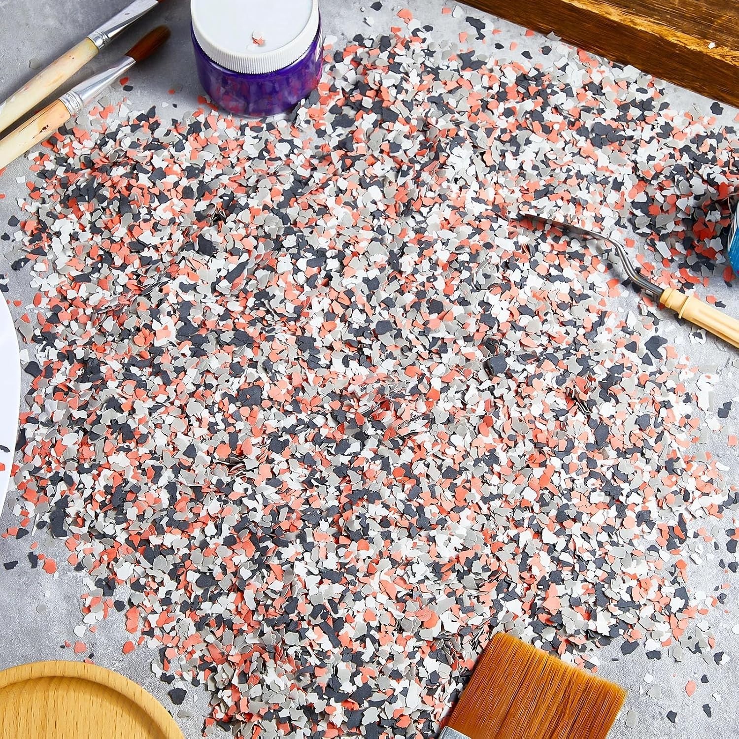 Transform Your Floors with 700G Blend Decorative Paint Chips – Elegant Finish
