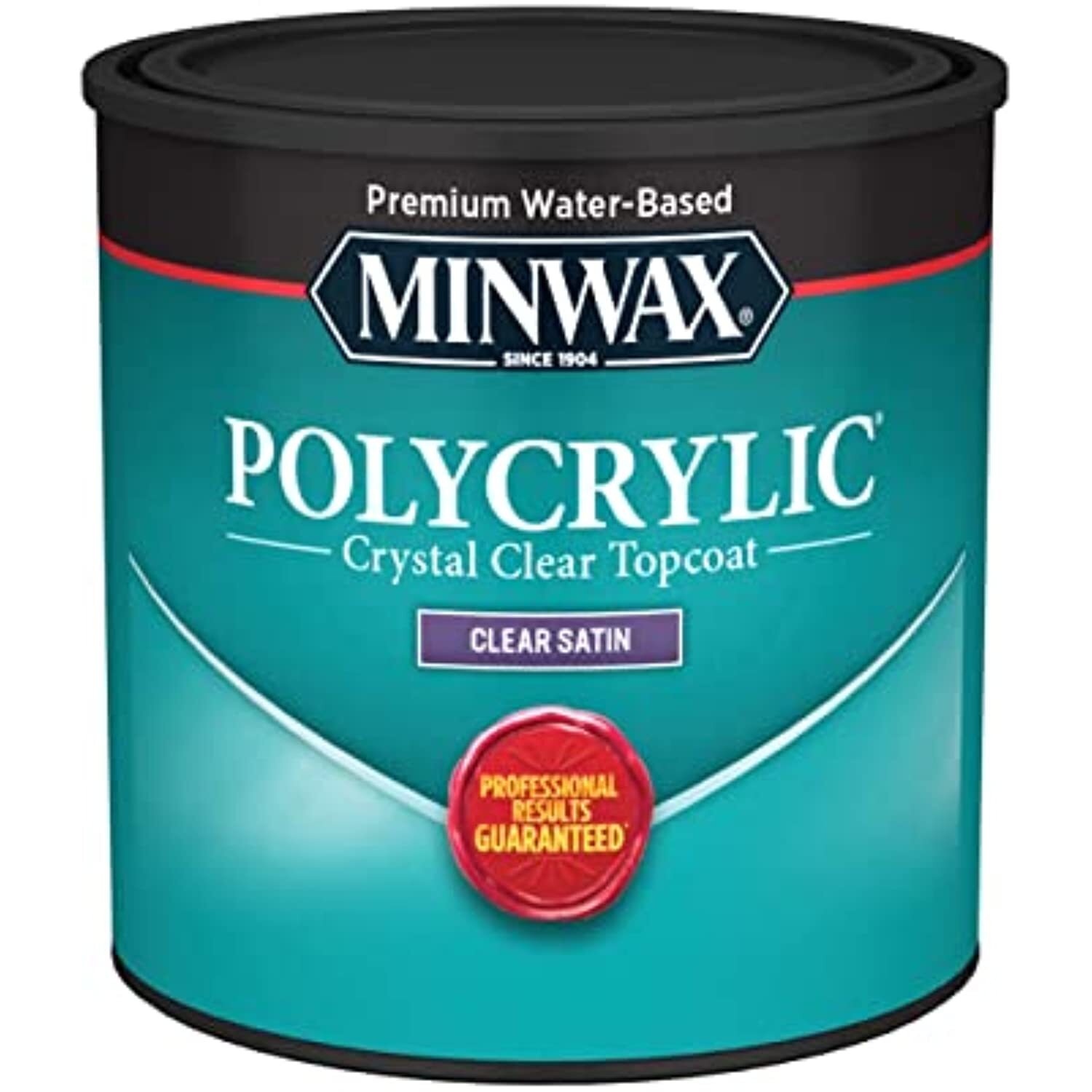 Minwax 233334444 Polycrylic Protective Wood Finish, Clear Satin, � Pint