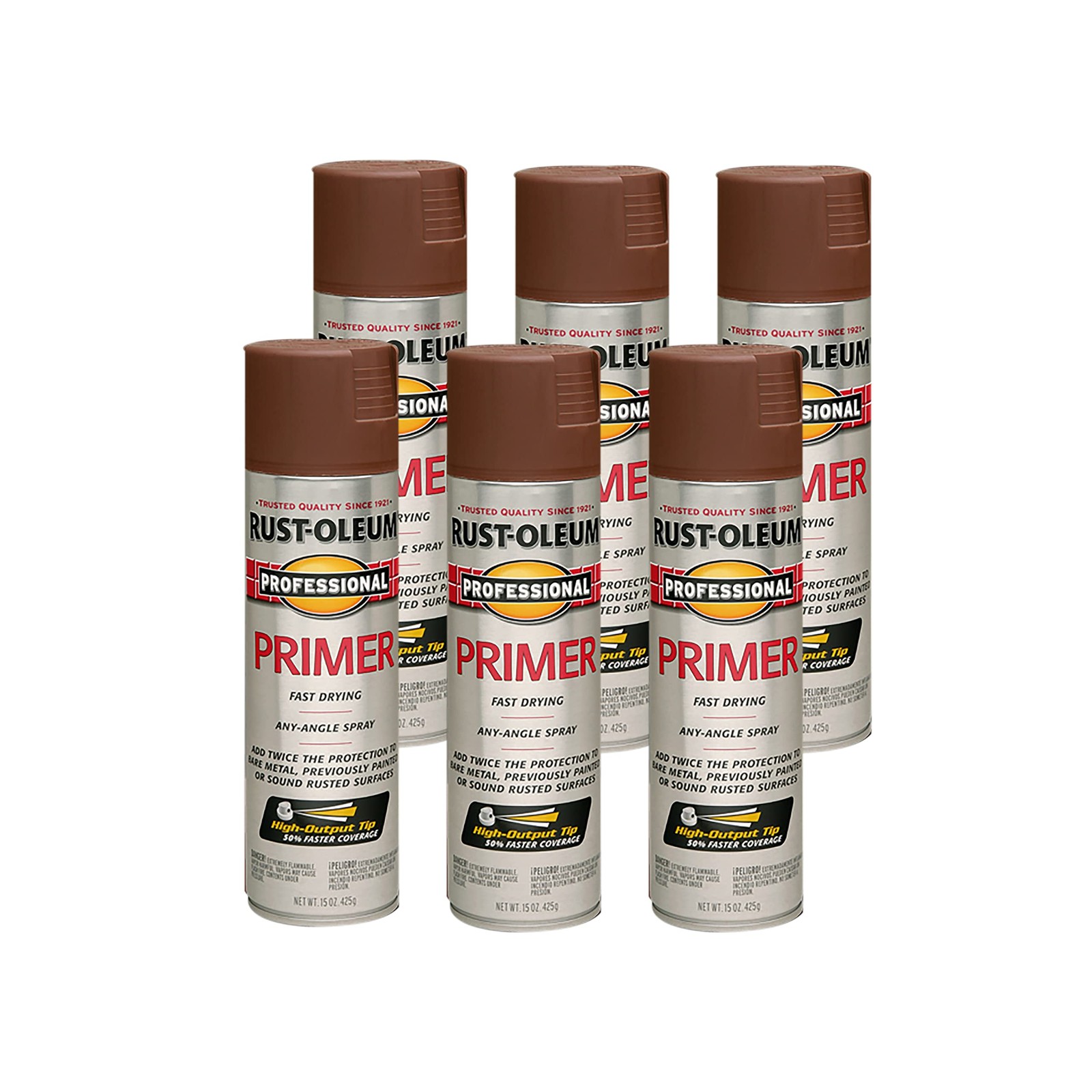 Rust Oleum Professional Spray Primer 15 Ounce Pack Of 6 Corrosion Resistant P…