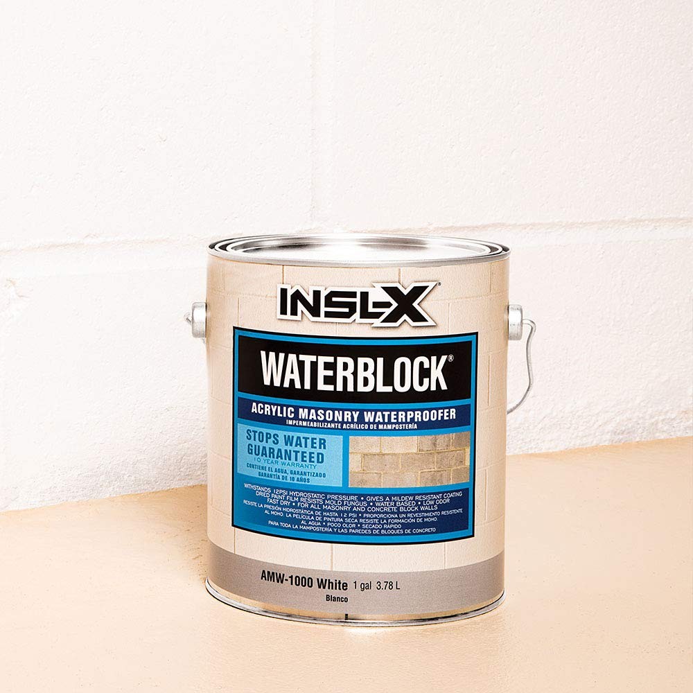 INSL-X AMW100009A-01 WaterBlock Acrylic Masonry Waterproofer Paint, 128 Fl Oz (P