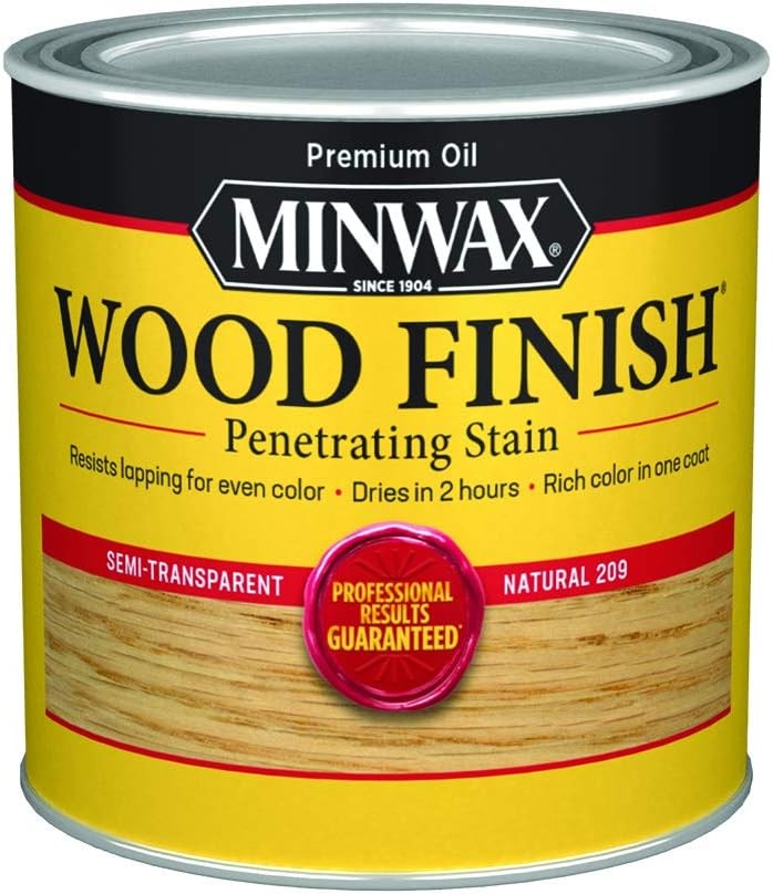 Minwax 220904444 Wood Finish, Natural Stain, Half Pint