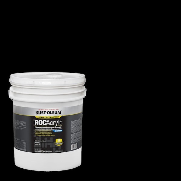 Rust-Oleum 316534 Acrylic Enamel Coating, Black, 5 Gal.