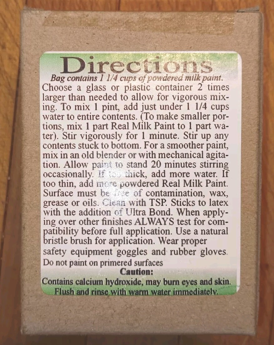 Old Fashioned Milk Paint Terra Cotta Color Packaged as Powder One Quart