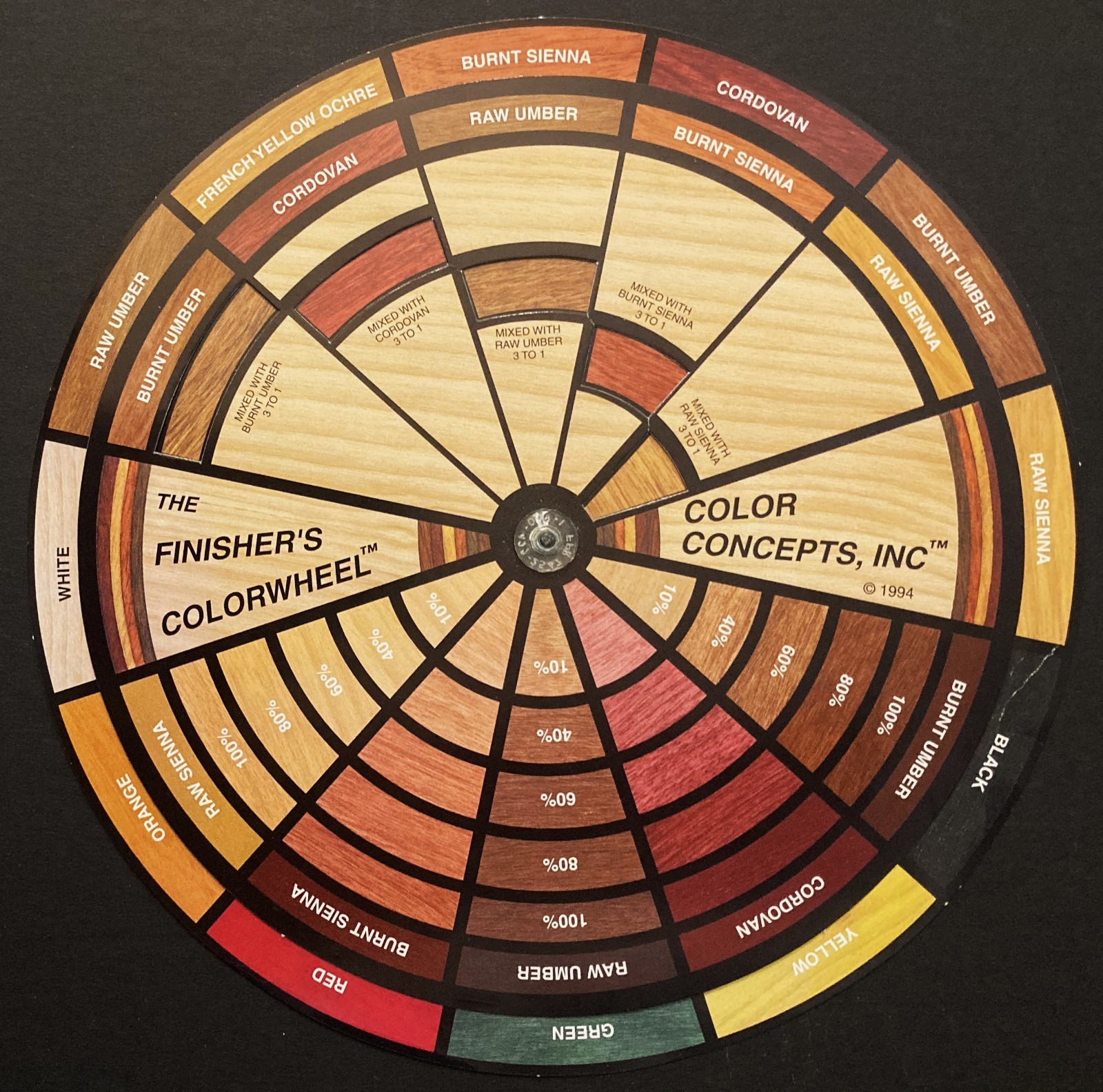 FINISHER’S COLORWHEEL PROVIDES GUIDE FOR CREATING NEW & MATCHING WOOD STAINS