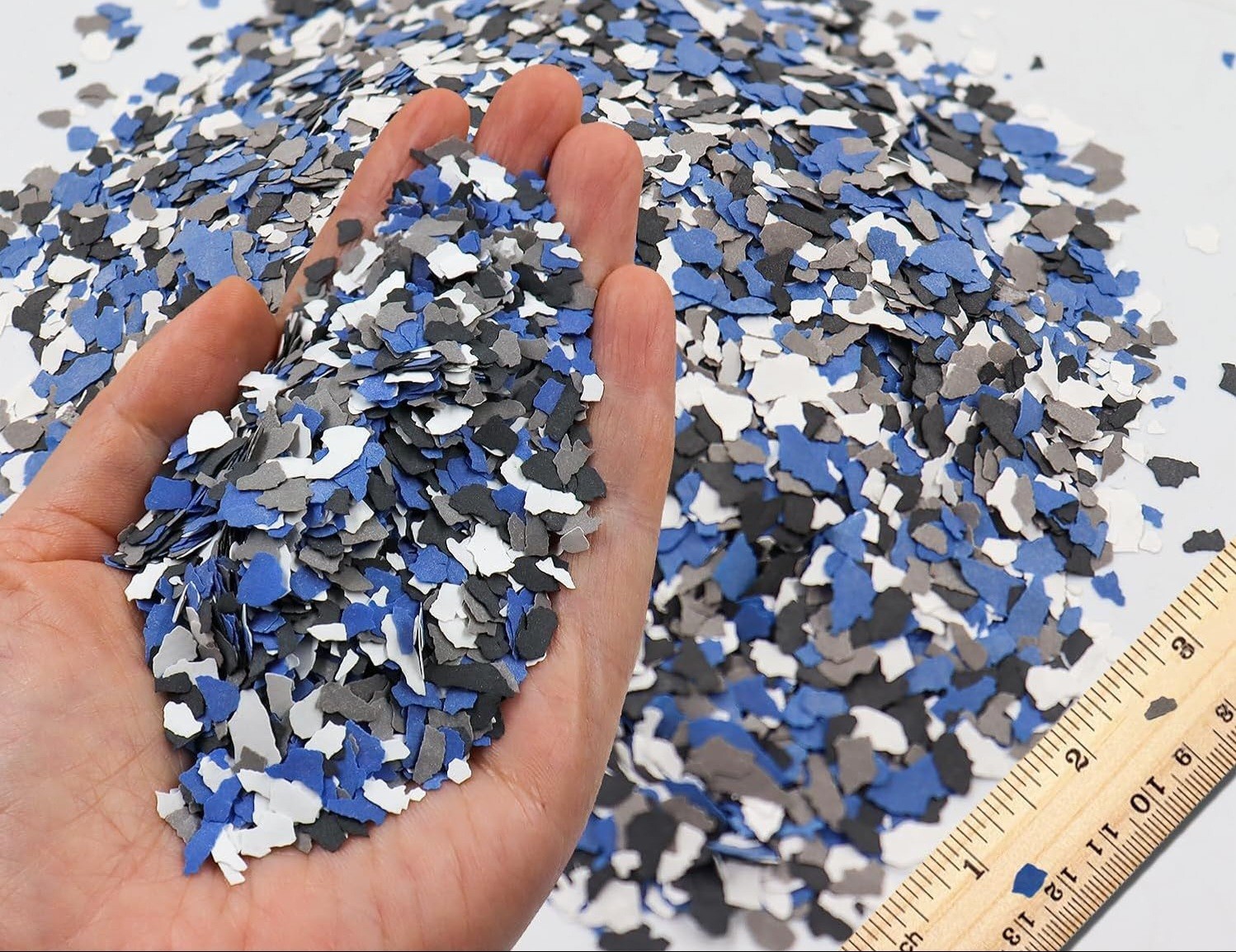 2Lb PREMIER GARAGE 1/4″ Color Chips SUTTERS MILL Epoxy Paint Flakes Garage Floor