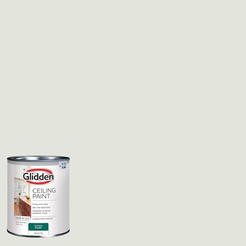 Interior Ceiling Paint White Flat Finish 1 Quart Acrylic Paint for Drywall