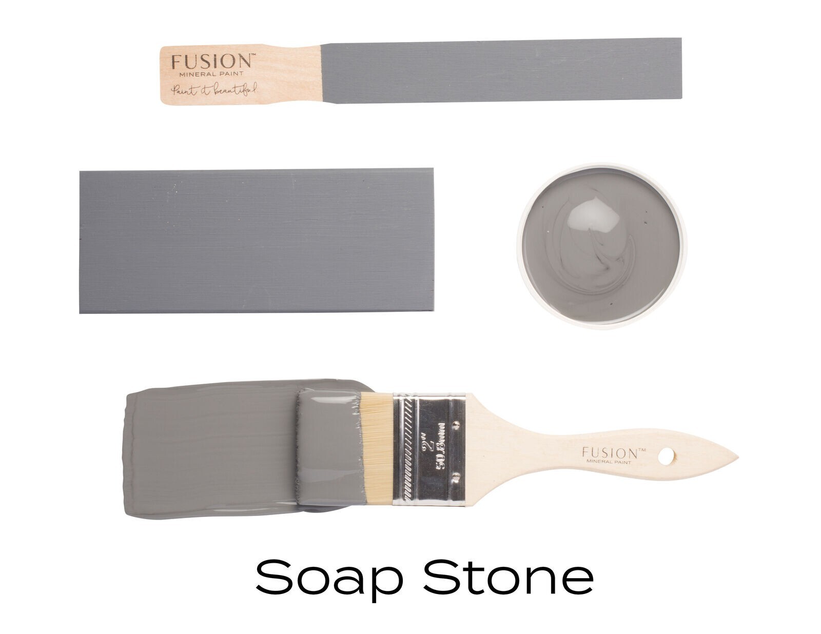 Fusion Mineral Paint – Soap Stone – 500mL covers approx. 75sq. ft or 7m2