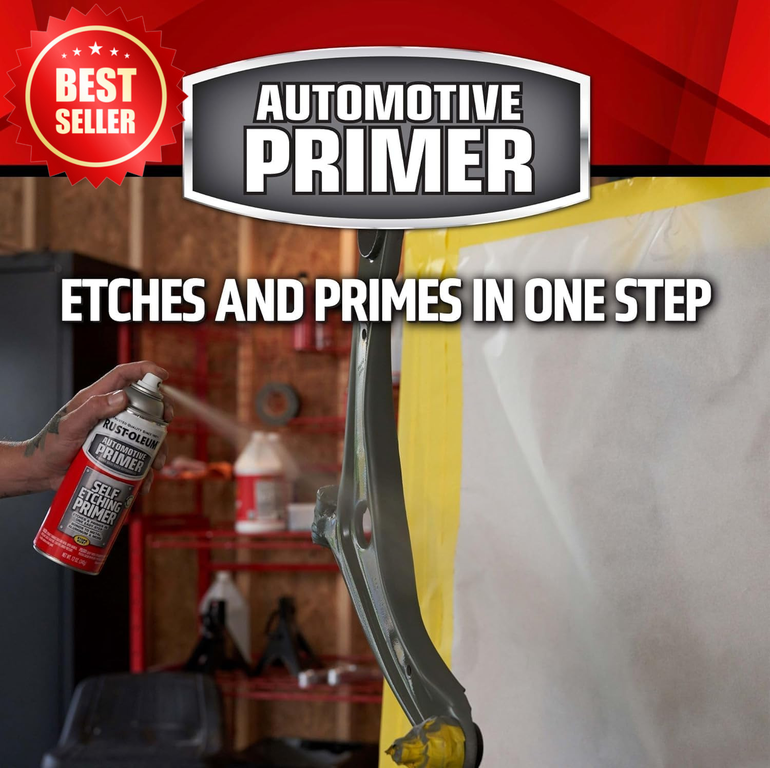 Automotive Self Etching Primer Spray 12 Oz Matte Dark Green US