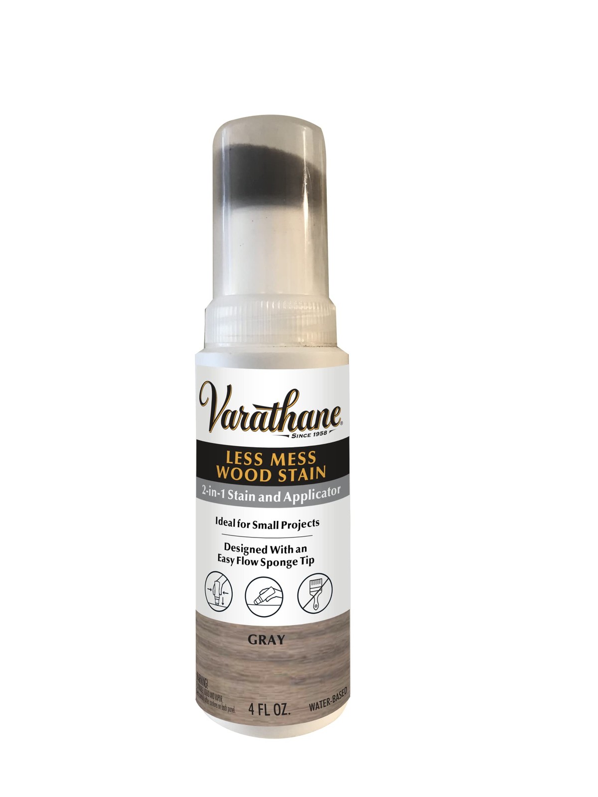 Varathane 2 In 1 Wood Stain And Applicator Gray 4 Ounce Craft Stain